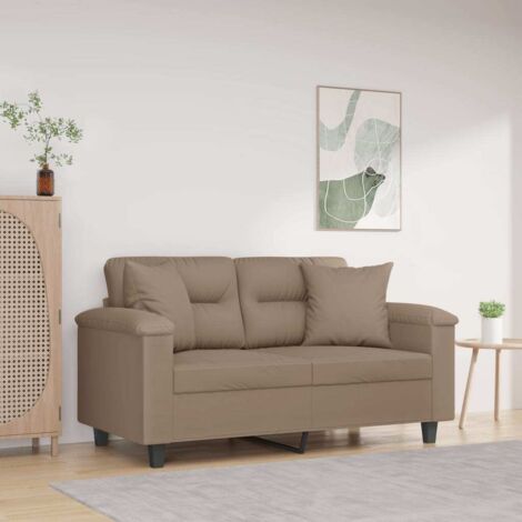 Lot de 2 Coussins décoratifs Moderne - Coussins Déco Taupe 40x40 cm Tissu microfibre BV807453 - BonneVie (1/5)