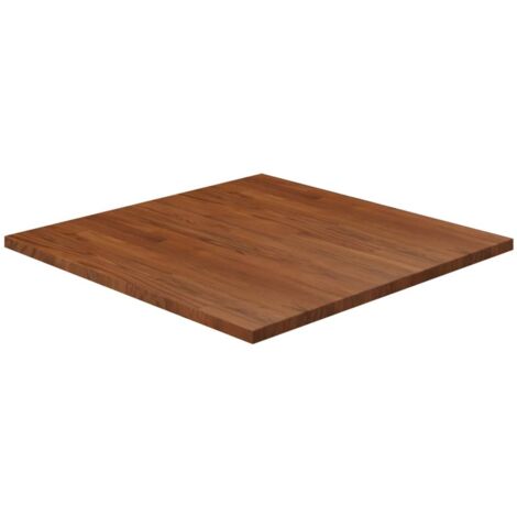Plateau De Table Dessus de table carré Marron foncé80x80x2,5cm Bois chêne traité 18132 (1/5)