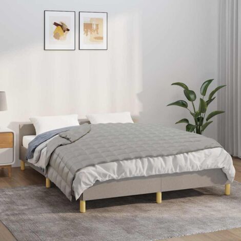 Couverture lestée Douce et Confortable Gris 140x200 cm 10 kg Tissu 22261 (1/5)