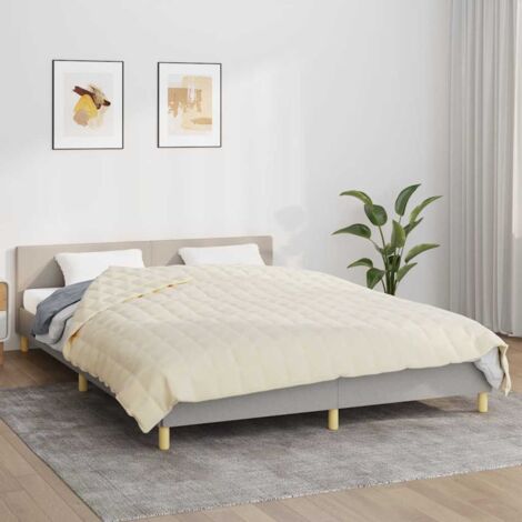 Couverture lestée Douce et Confortable Crème clair 200x225 cm 9 kg Tissu 70010 (1/5)