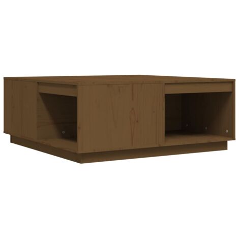 Table basse de salon, Table Café, Marron miel 100x101x40,5 cm Bois massif de pin OIB6300E (1/5)