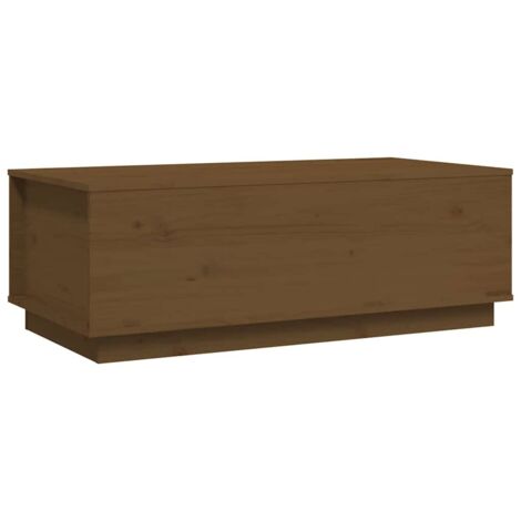 Table basse Table d'appoint pour Salon Chambre - Marron miel 100x50x35 cm Bois massif de pin BV695600 - BonneVie (1/5)