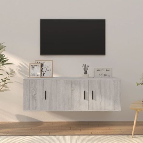 Ensemble de meubles TV 2 pcs, Étagères TV, Meubles de Salon, Sonoma gris Bois d'ingénierie OIB6040E (1/5)