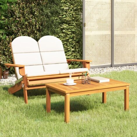 Ensemble de salon de jardin Adirondack 2 pcs Meuble de jardin Mobilier de jardin bois acacia solide 73033 (1/5)