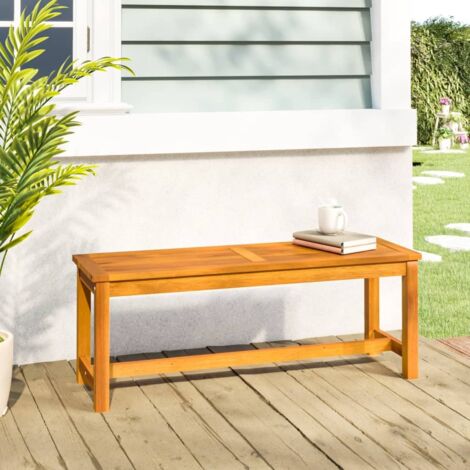 Banc Banquette de Jardin - Mobilier de jardin 110x35x45 cm bois massif d'acacia BV471612 - BonneVie (1/5)