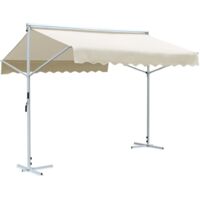 Auvent sur pied Store Banne Auvent de jardin 3x3 m Crème 76130