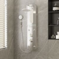 Panneau de douche - Style Contemporain - Paroi de douche 25x43x110 cm Argenté Chic-438930