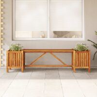 Banc de jardin avec 2 jardinières Luxueux Fauteuil de jardin 150x30x40 cm Bois d'acacia Chic-480987