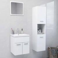 Ensemble de meubles de salle de bain-Meuble de salle de bain Blanc Aggloméré 106303