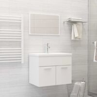 Ensemble de meubles de salle de bain-Meuble de salle de bain Blanc Aggloméré 544278