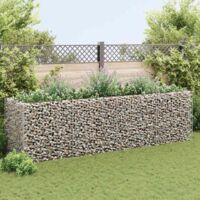 Lit surélevé à gabion-Jardinière en cage à pierre-Jardinière à gabion Acier 360x90x100 cm