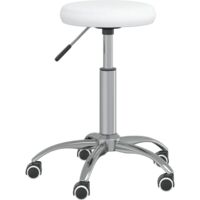 Tabouret de massage - Tabouret selle Tabouret Assise Similicuir Blanc BV813768 - BonneVie