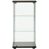 Armoire de rangement Design moderne, Armoire Etagère de rangement, Verre trempé Noir OIB6365E