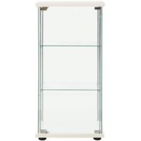Armoire de rangement Design moderne, Armoire Etagère de rangement, Verre trempé Blanc OIB6816E