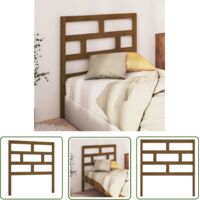SKM Tête de lit Marron miel 96x4x100 cm Bois massif de pin