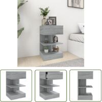 Lot de 2 Tables de chevet - Bout de Canapé Armoires De Rangement Sonoma gris 40x35x65cm Bois d'ingénierie BV458930 - BonneVie