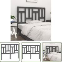 Tête de lit Résistante et économique, Panneau de lit, Gris 125,5x4x100 cm Bois massif de pin OIB9470E