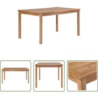 Table de jardin Table d'appoint, Table de Balcon, 150x90x77 cm Bois solide de teck OIB8139E