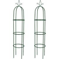Arche de jardin Arche déco Voûte de jardin en forme de tour 2 pcs