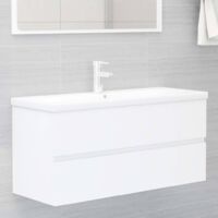 Meuble sous lavabo Meuble sous vasque - avec lavabo intégré Blanc Aggloméré BV160202 - BonneVie