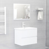 Meuble de salle de bain Mobilier de salle de bain - Blanc Aggloméré BV439654 - BonneVie
