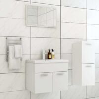 Meuble de salle de bain Mobilier de salle de bain - Blanc Aggloméré BV912397 - BonneVie