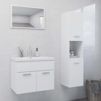 Meuble de salle de bain Mobilier de salle de bain - Blanc Aggloméré BV608189 - BonneVie
