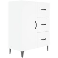 Buffet Bahut Meuble de rangement Commode Blanc 69,5x34x90 cm Bois d'ingénierie 84473