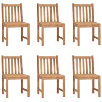 Lot de 6 Chaises de jardin et de camping, Chaises de relaxation, Bois de teck solide OIB2526E