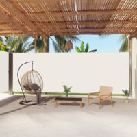 Auvent latéral rétractable Store Banne Auvent de jardin Crème 220x1000 cm 90791