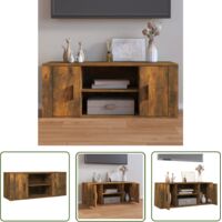 Meuble TV, Étagère TV, Meuble de Salon, Moderne Chêne fumé 100x35x40 cm Bois d'ingénierie OIB7196E