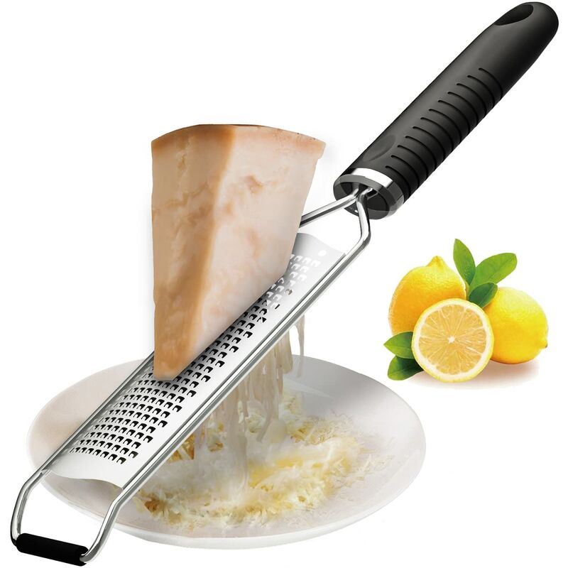 COM-FOUR® Râpe universelle en acier inoxydable - râpe à fromage pour  parmesan et fromage à pâte dure - râpe de cuisine pour légumes, noix et  agrumes