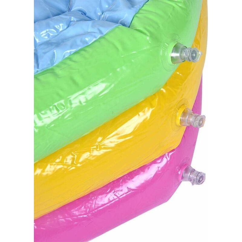 Jouet piscine ronde, trois couches Rainbow gonflable jouet Portable Anti -  retournement baignoire de bassin pour enfants (