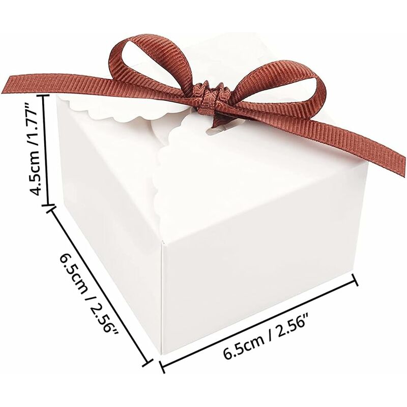 Belle Vous Boîte Cadeau Kraft Marron (100 Pièces) - 5 x 5 x 5 cm - Boîtes  Carrées en