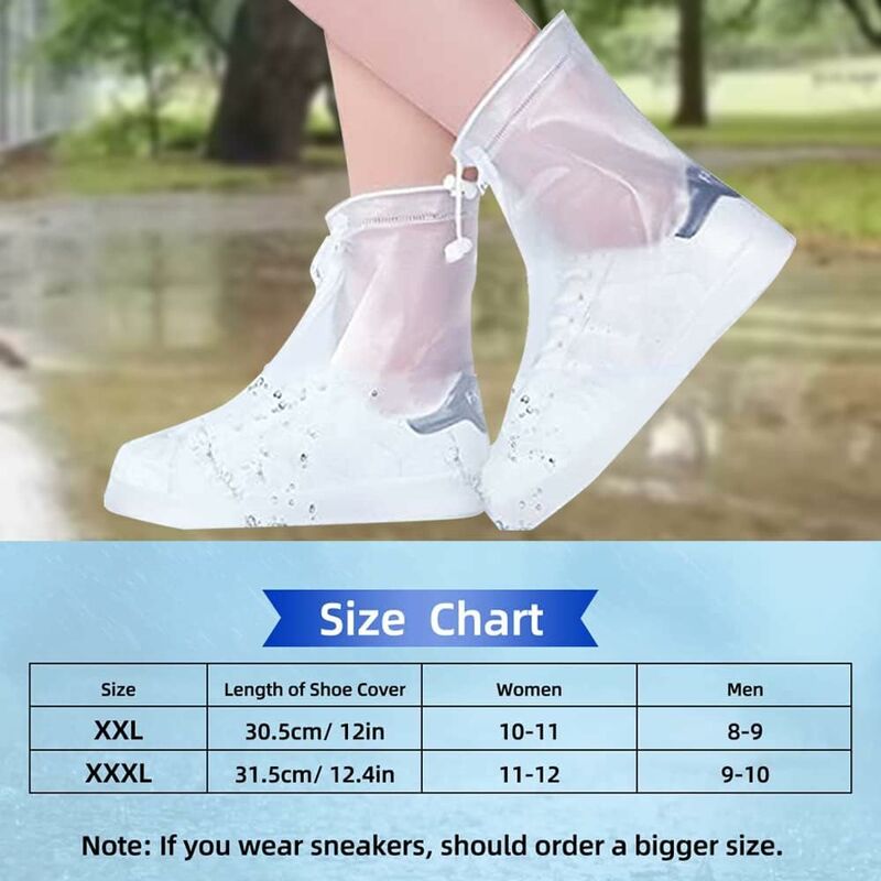 Couvre-chaussures imperméables, 1 paire de couvre-chaussures de pluie  réutilisables sans neige, vêtements de pluie pour camp de pêche de  randonnée