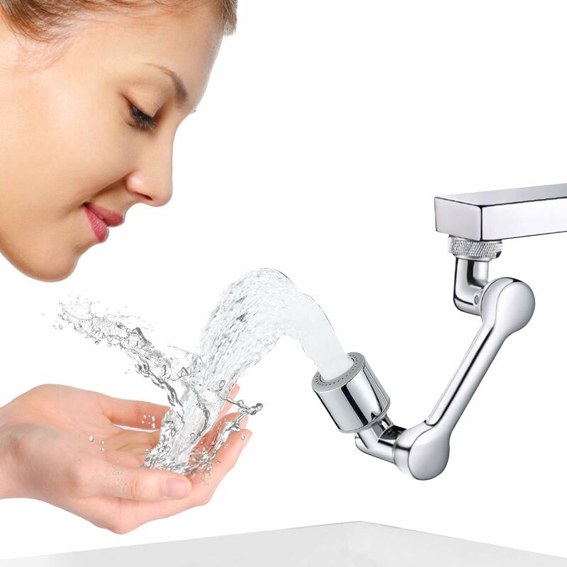 1080 Prolongateur de robinet rotatif, aérateur de robinet, rallonge de  robinet à bras robotique à angle d'éclaboussure, 2 eau