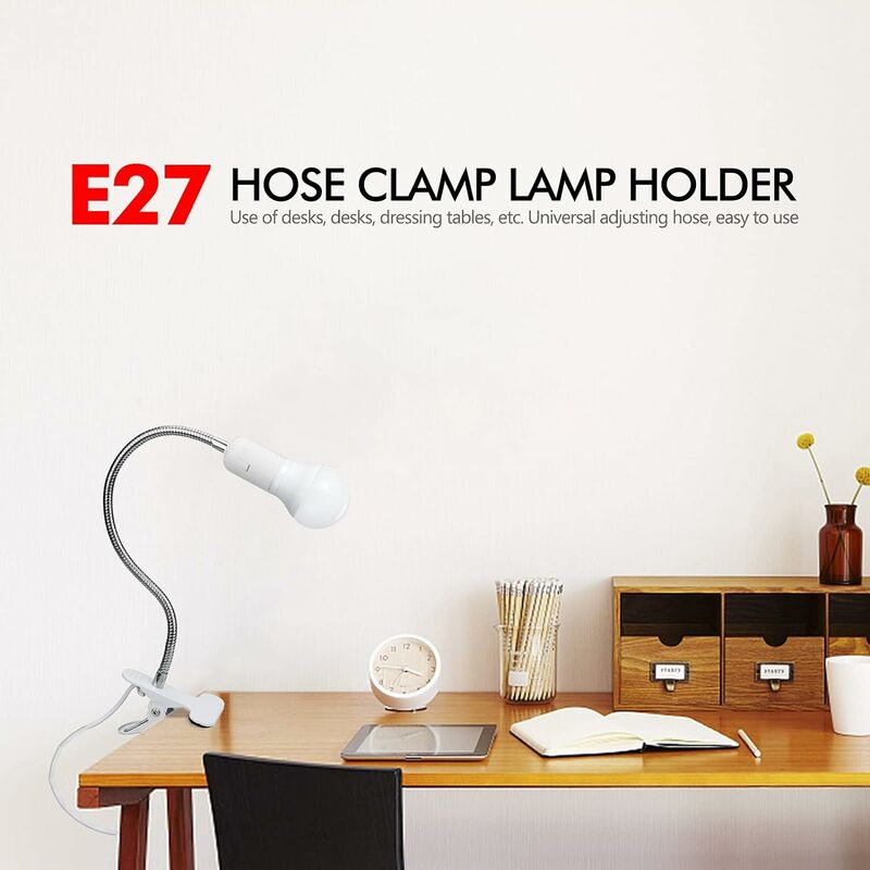 E27 Socket Clamp Ampoule avec interrupteur, base de lampe de table