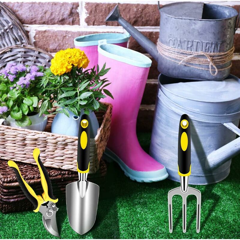Pack 6 outils de Jardinage et Potager avec Manche amovible, Outillage