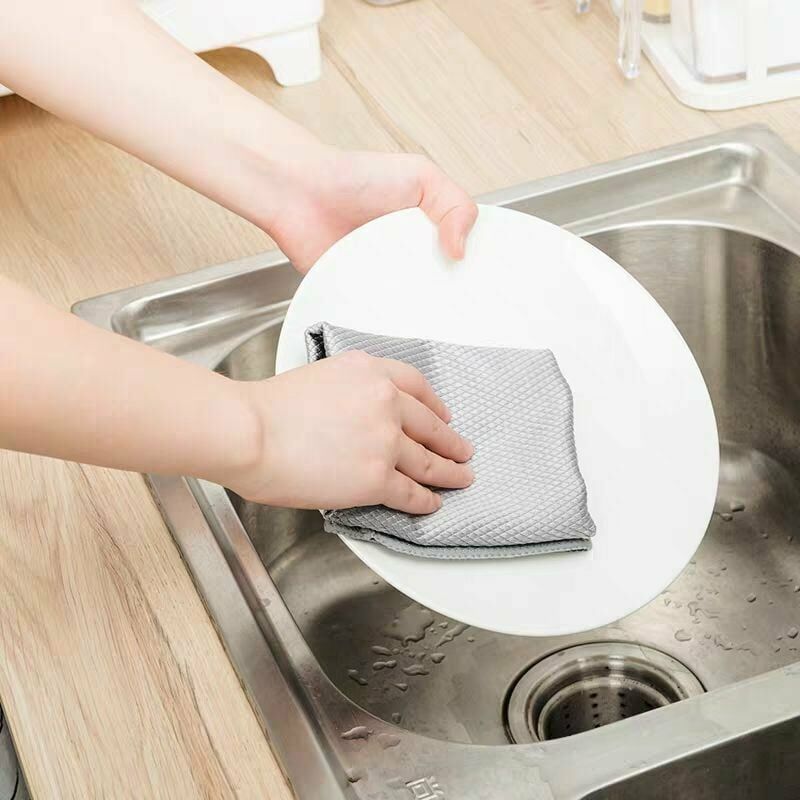 5 pièces, chiffon de nettoyage magique – Anti-traces et réutilisable –  Parfait pour le nettoyage de la cuisine !