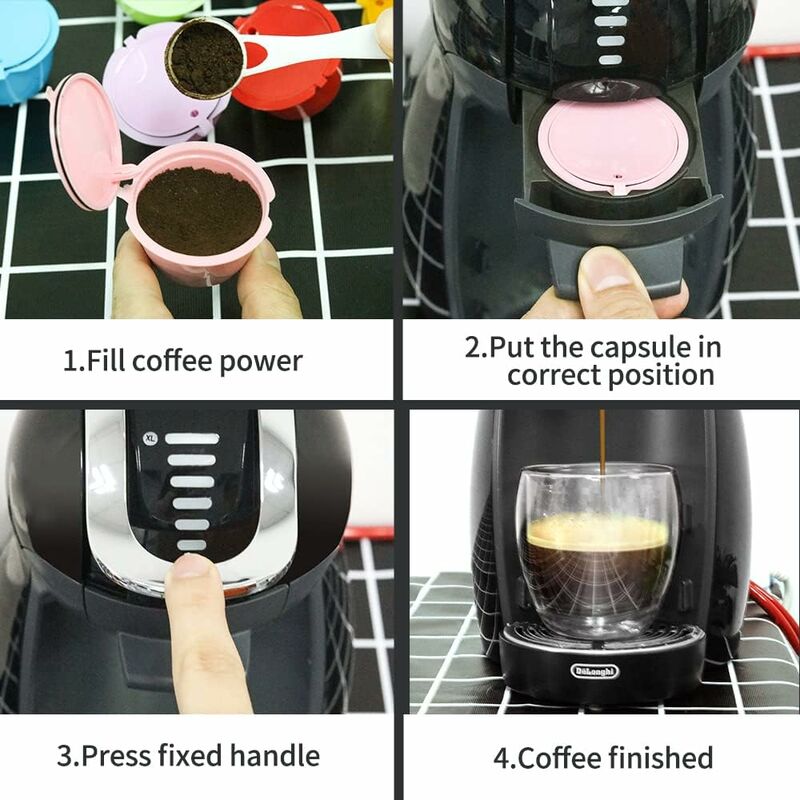 Hofuton Support pour machine à café, avec boîte de rangement pour capsules  de café en PET