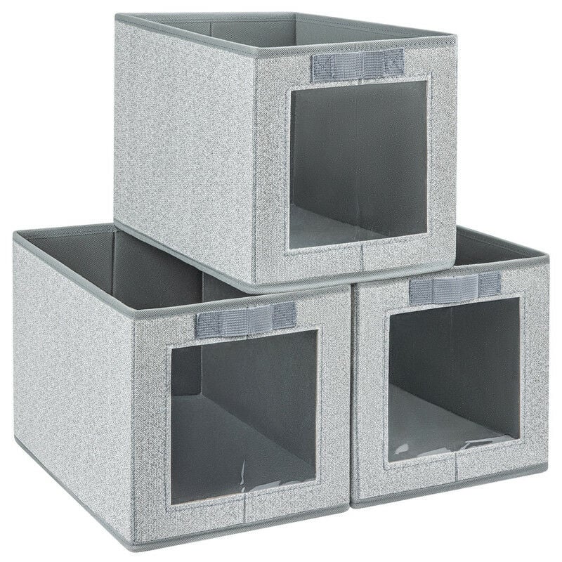 DIMJ Boite Rangement, 3 Pièces Panier Cube de Rangement Pliables