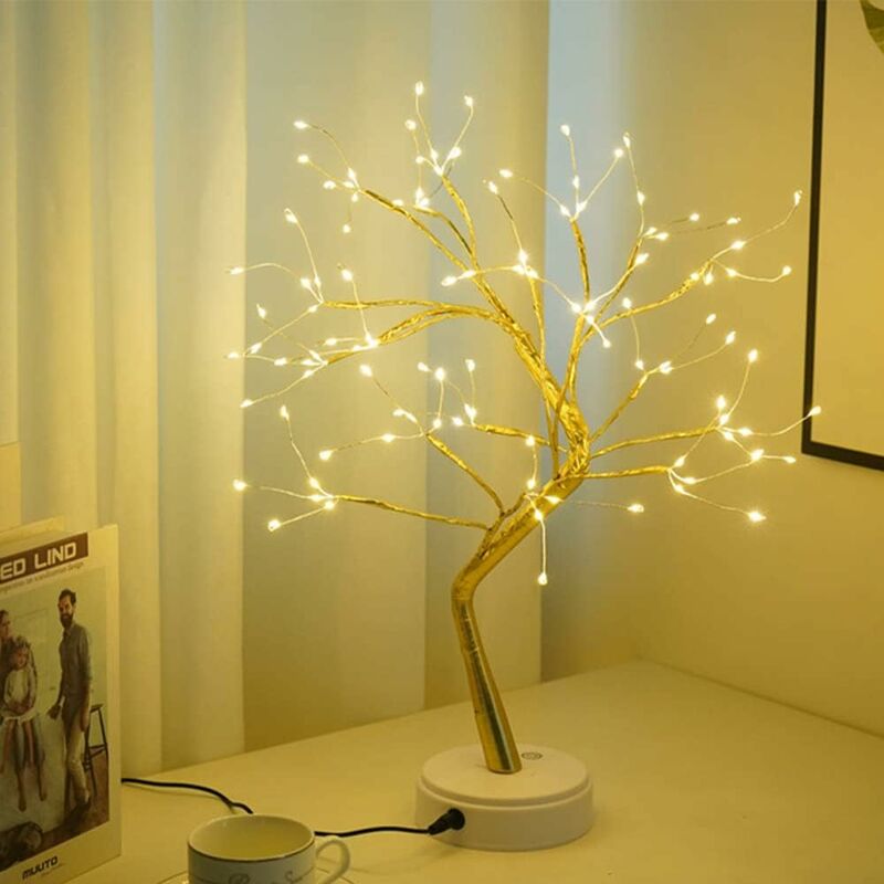 Lampe de table Feuilles dautomne, Branche de Lampe à LED, Arbre