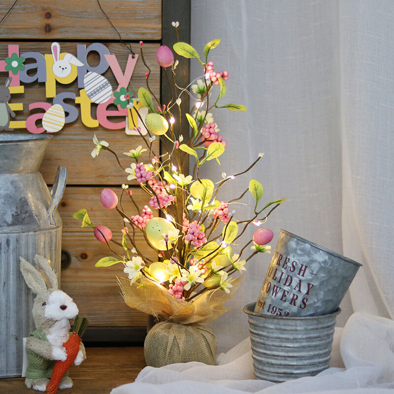 Guirlande lumineuse à 10Led pour décoration de pâques, lapin, œuf,  féerique, mariage, fête