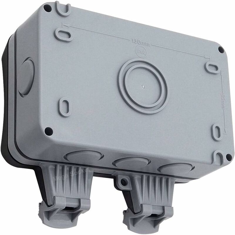 minifinker Boîte de prise de courant Prise Étanche IP66 Coque ABS  Combinaison Prise d'Interrupteur à Bascule Norme bricolage prise