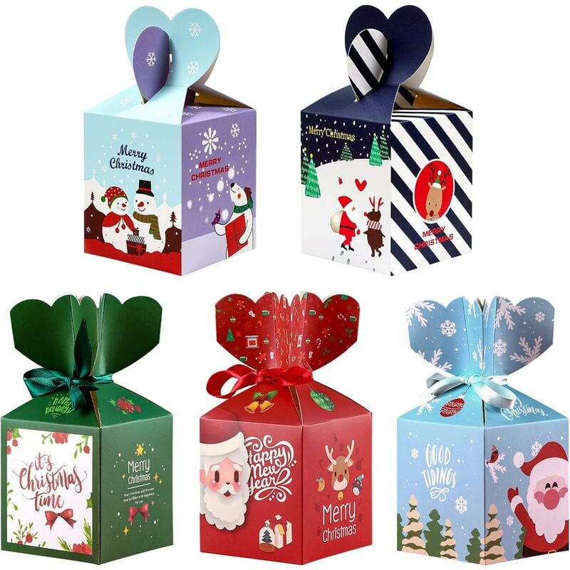 4 Pièces, Boîte-cadeau De Noël, Sac De Bonbons, Boîte D'emballage