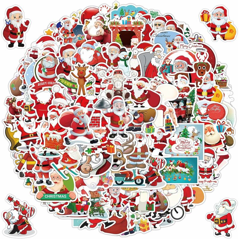 Rouleau d'autocollants de Noël de 1,5 pouces, 500 autocollants joyeux Noël  pour enfants, autocollants