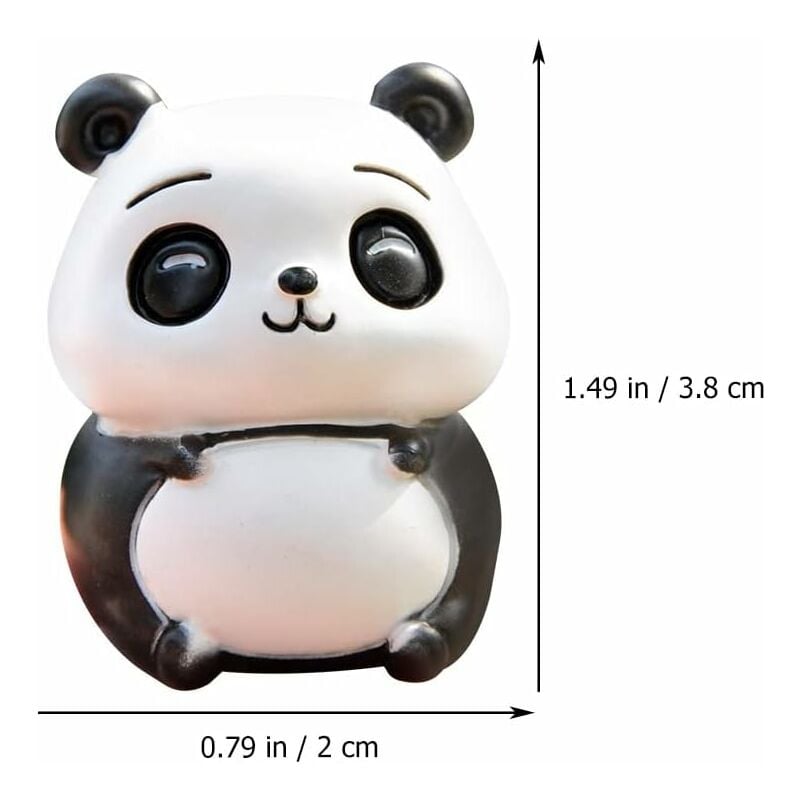 Décoration mini panda en résine, pour la décoration d´