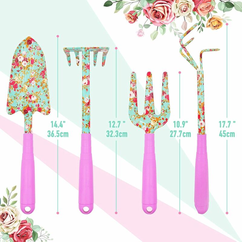 Floral Garden Kit 6pcs, kit de jardinage avec belle impression, outils  cadeaux de jardinage pour les