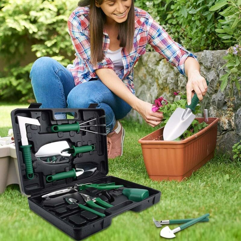 Outils de jardinage, outils de jardinage extérieurs 4 pièces pour adultes,  poignées ergonomiques étendues, avec pelles