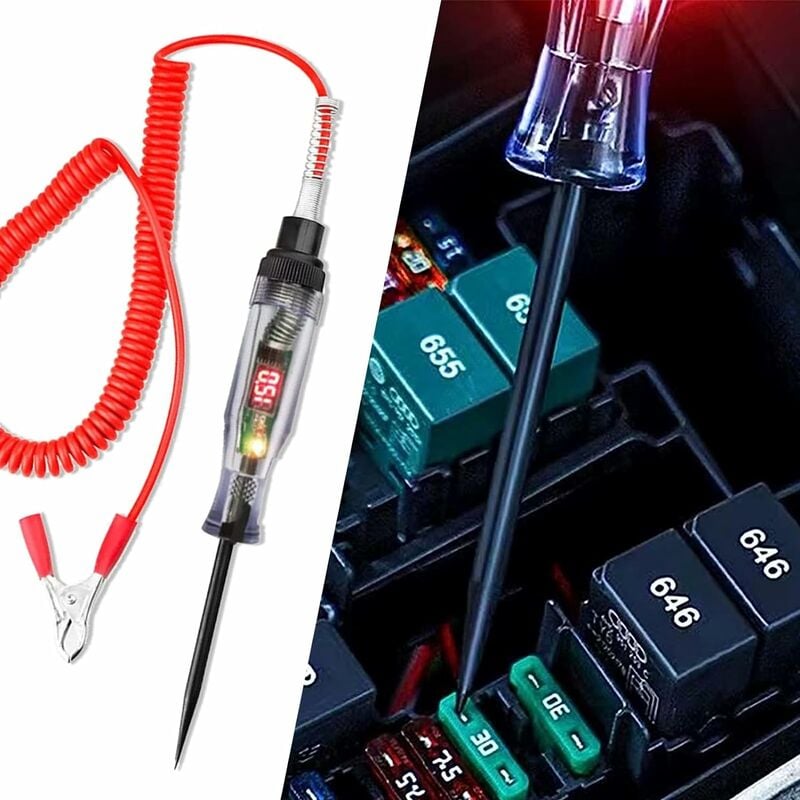 Testeur de circuit électrique automobile durable Stylo de test de sonde de  lumière numérique